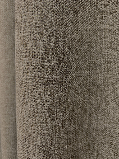 Комплект коротких штор VR-Textil Льон ELEMENTA № 1864ш Сіро-коричневий 140х170см 2 шт (35-0441) Київ - фото 7