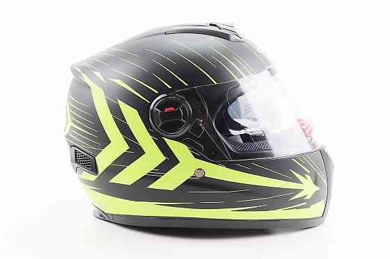 Шолом інтеграл, закритий (сертифікація DOT)+відкидні окуляри BLD-М61 S (55-56см), ЧОРНО-ЖОВТИЙ (флуоресцентний) Київ