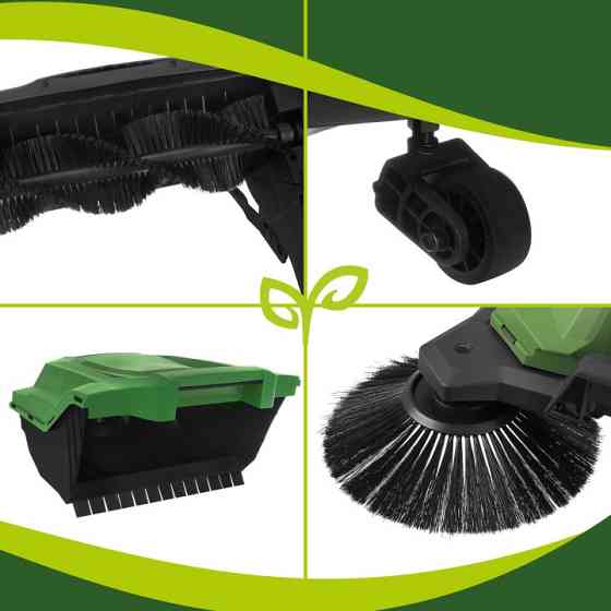 Ручная подметальная машина для листьев и мусора 3 щетки с баком 24 л Nexo Gardlov (27465) Нововолынск