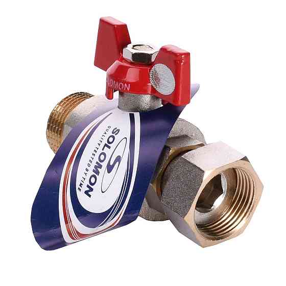 Кран шаровый прямой с накидной гайкой SOLOMON 3/4″ НВ PN40 160406 (000012532) Киев