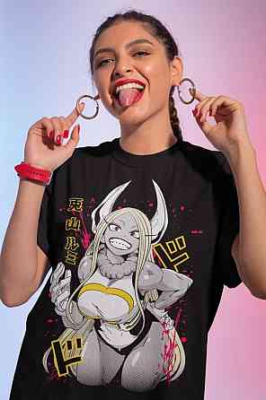 Футболка чоловіча з аніме принтом Моя геройська академія оверсайз (S/M/L) Чорний AnimeJ0454 Дніпро