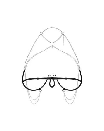 Прикраса на тіло Obsessive Lustique Black harness bra S/M/L Львів