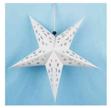Картонна зірка підвісна 30 см білий Київ