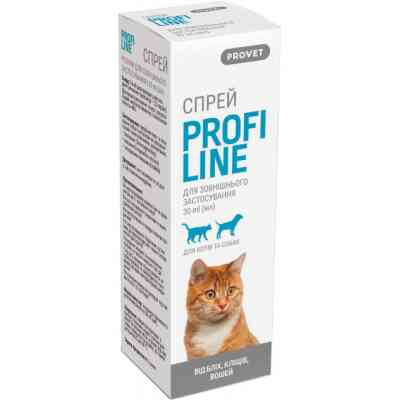 Спрей для животных ProVET Profiline инсектоакарицид для кошек и собак 30 мл (4823082430864) Винница