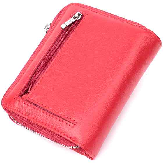 Кошелек для женщин яркого цвета из натуральной кожи Красный (ST Leather) Киев