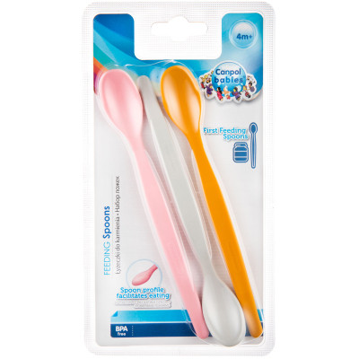 Набір дитячого посуду Canpol babies Перші ложечки для годування 3 шт рожеві (31/419_pin) Вінниця - фото 2
