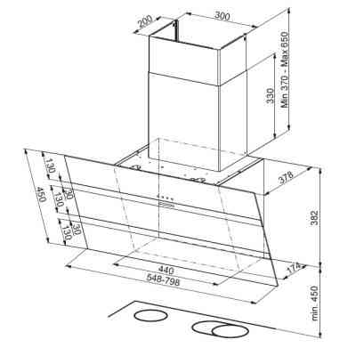 Витяжка кухонна Faber Steelmax Ev8 Led Bk A80 (330.0538.526) Вінниця