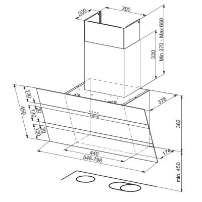 Вытяжка кухонная Faber Steelmax Ev8 Led Bk A80 (330.0538.526) Винница - изображение 4