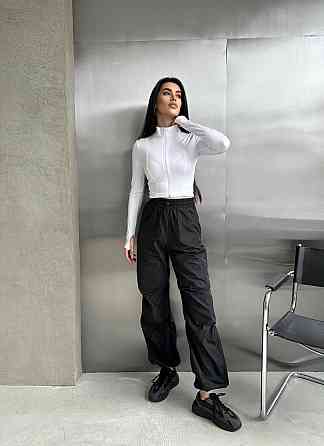 Женский прогулочный костюм двойка: кофта и штаны микродайвинг + плащевка Белый 2, 42/44 Одесса