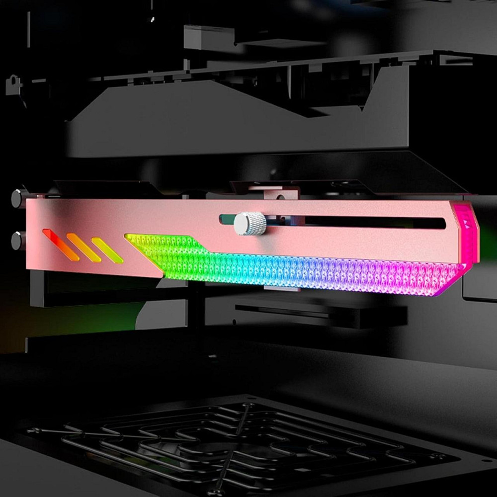 Поддержка опора подставка для видеокарты GPU с ARGB-подсветкой стальной корпус, раздвижная розовая 5V для ПК Киев - изображение 2