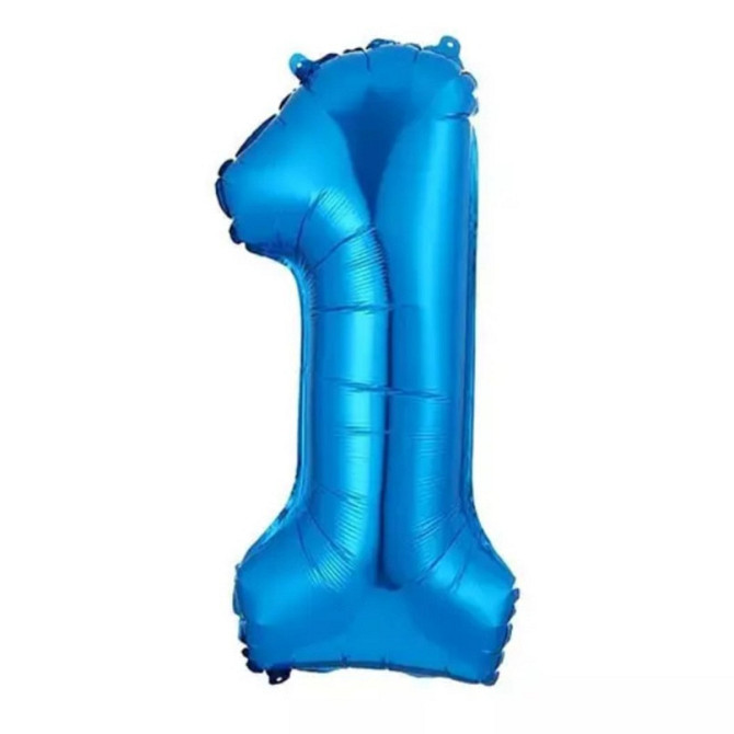 Цифра фольгована 1 синій 32" Київ - фото 1