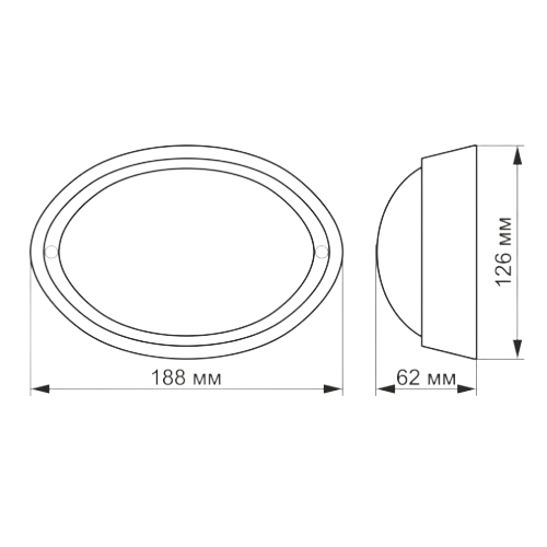 LED Світильник ЖКГ 12W 5000К 220V з датчиком ІК Videx Житомир - фото 5