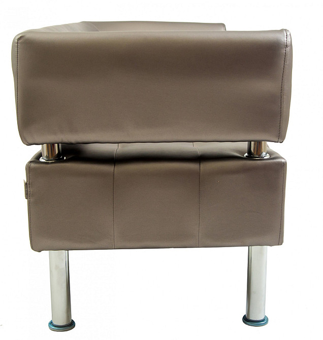 Диван Office Boom двойка со спинкой и подлокотниками 1550х650х750 Серый Киев - изображение 3