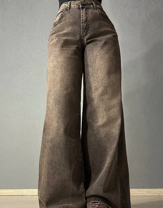 Джинсы женские Its Basic 3942-4 Palazzo jeans широкие палаццо коричневые, коричневый, 40, 40, 85 см, 117 см Киев - изображение 10