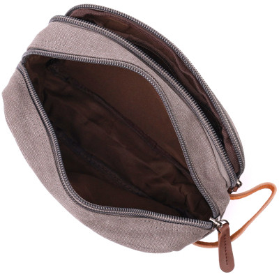 Сумка Vintage На два отделения из текстиля Серая (22230) Винница - изображение 8