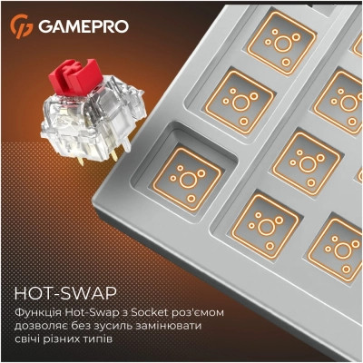 Клавіатура GamePro Genesis Silverlight MK126 USB UA Grey (MK126) Вінниця - фото 9