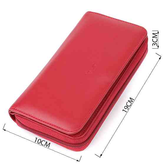 Вместительный женский кошелек из натуральной кожи Tony Perotti 20902_1 (1192 rosso) Красный Киев