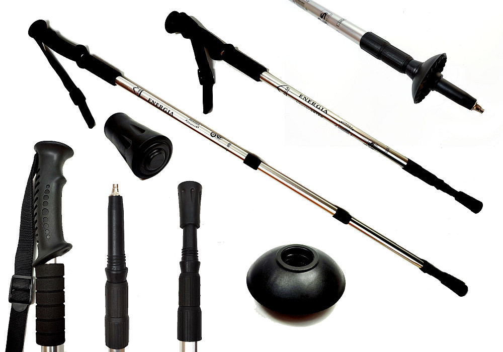 Палиця для скандинавської ходьби EasyFit Energia сіра Коломия - фото 1