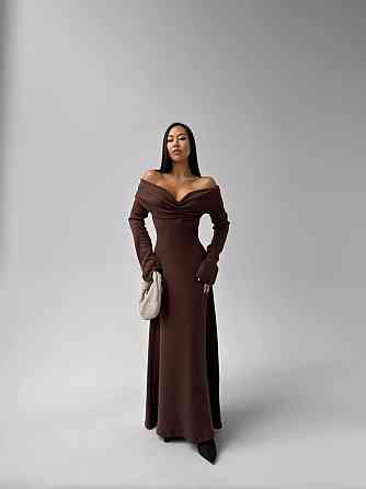 Жіноче вечірнє плаття двостороннє ангора Шоколад Одеса