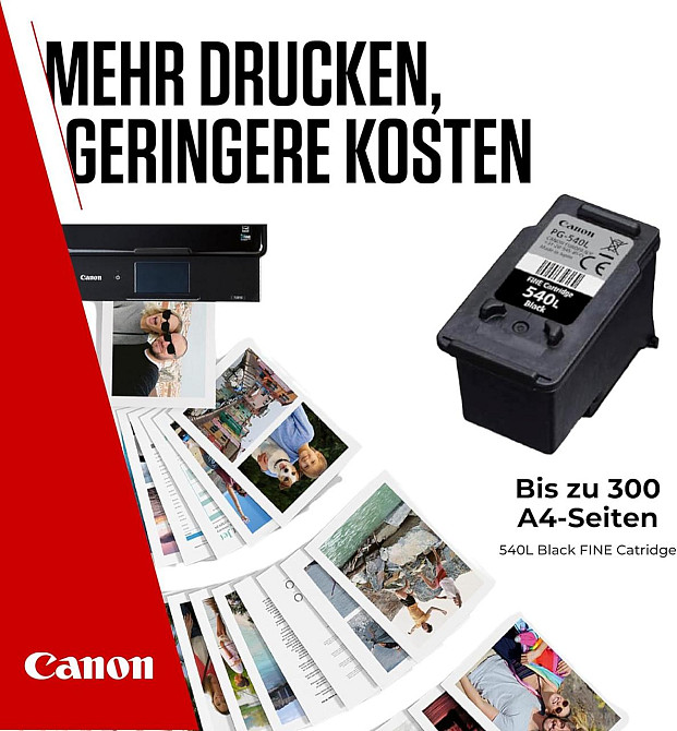 Картридж Canon PG-540L черный оригинальный 300 стр для PIXMA TS3550i/TS3551i/TR4750i перерабатываемая упаковка Киев - изображение 3