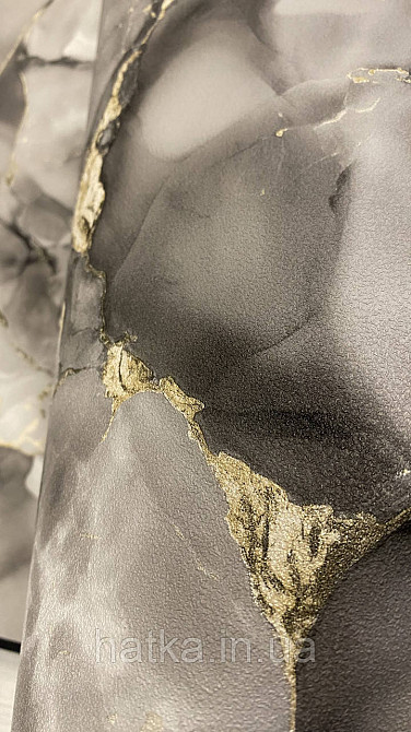 Обои метровые виниловые на флизелине A.S.Creation Elite of Shades1.06x10 под мрамор серый золото 78657-2 Киев - изображение 2