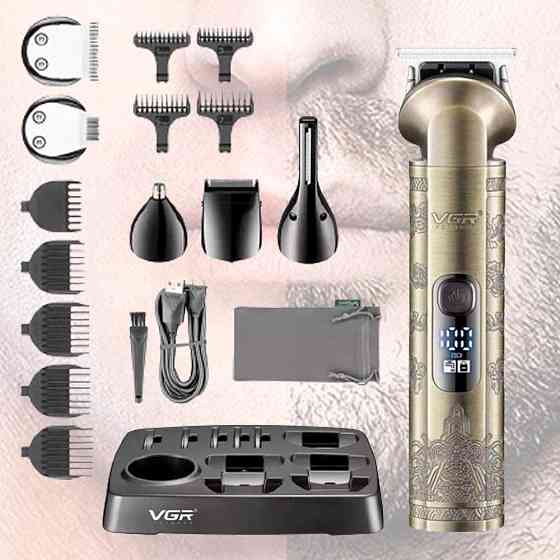 Беспроводная машинка для стрижки волос 6в1,VGR V 109 SBR Киев