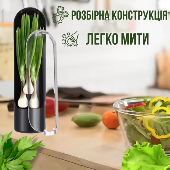 Органайзер-контейнер для зберігання зелені Herb Saver, чорний Кам'янець-Подільський