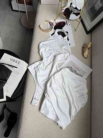 Женский стильный привлекательный костюм двойка боди + юбка микродайвинг Молочный, 40/42 Одесса