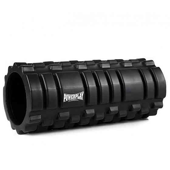 Массажний ролик (ролер) PowerPlay 4025 Massage Roller Чорний (33x14см.) Кам'янське
