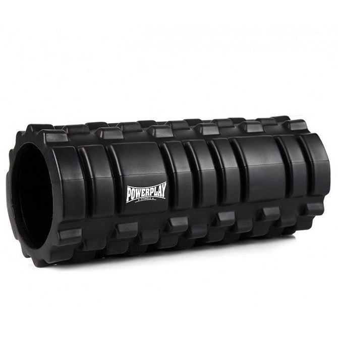 Массажний ролик (ролер) PowerPlay 4025 Massage Roller Чорний (33x14см.) Кам'янське - фото 1