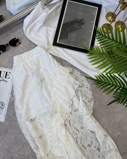 Женская трендовая гипюровая юбка с шортами гипюр(кружево) Одесса - изображение 4