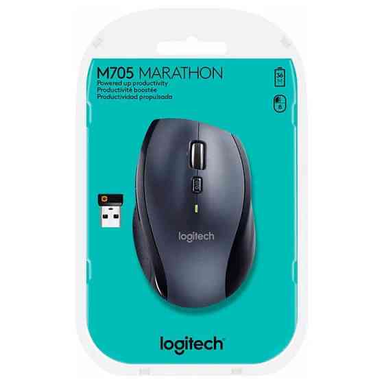 Миша бездротова Logitech M705 Marathon Black лазерна (910-001949) Чорно-сірий Харьков