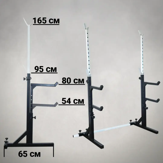 Скамья горизонтальная для жима + Стойки со страховкой профиль 40 на 40 мм Киев