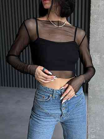 Жіночий топ+лонгслів у сіточку Харків