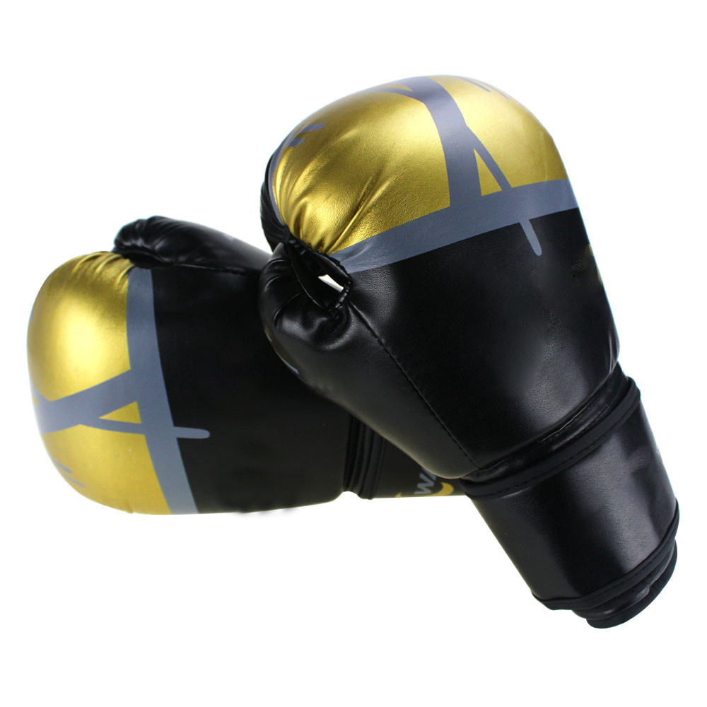 Боксерские перчатки 10 Oz черно-золотые для тренировок и боев Киев - изображение 6