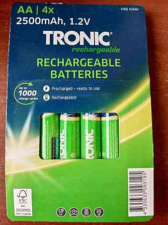 Аккумуляторные батареи Micro-NiMH AA HR6 2500mAh 1.2v 4 шт зеленый TRONIC Полтава