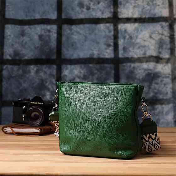 Жіноча шкіряна сумка на кожен день. Vintage 22913 Зелений Київ