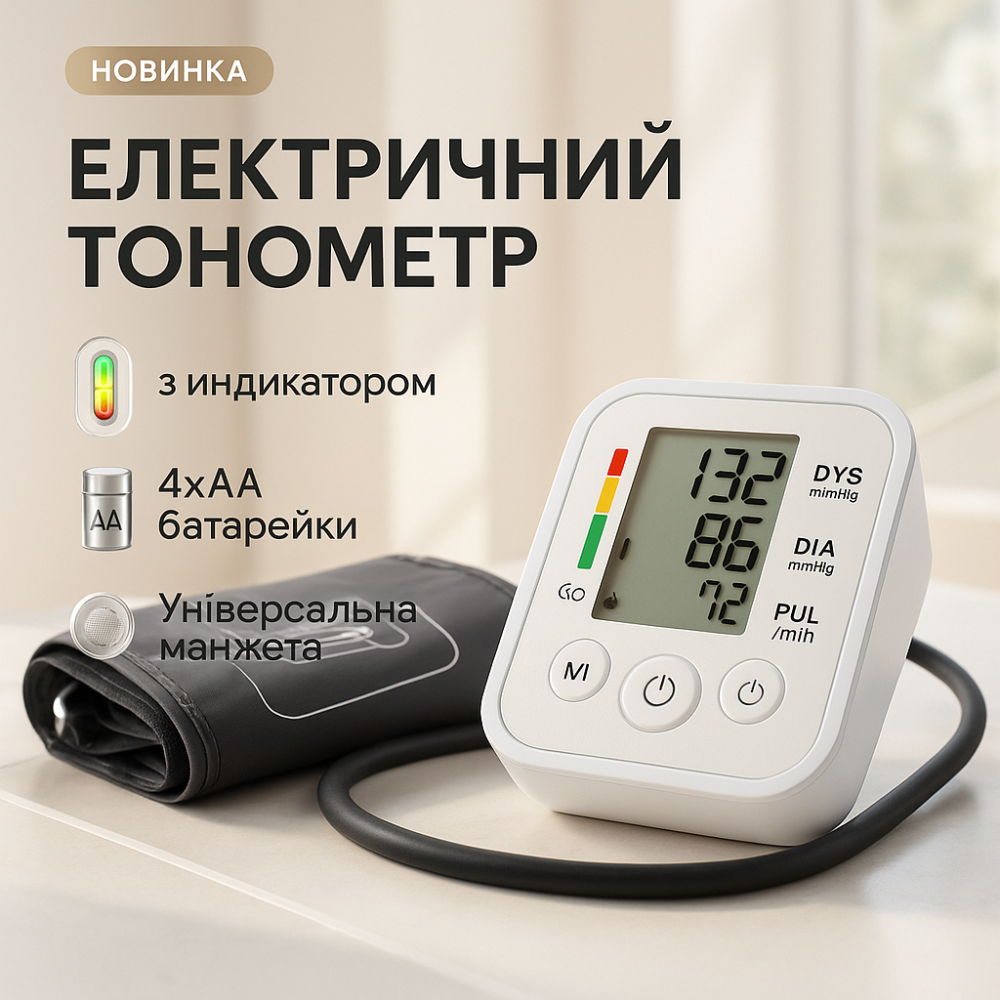 Тонометр цифровий на плече, Тонометр з пам'яттю, Медичний апарат для вимірювання тиску, Тиск міряти HG-69 Львів - фото 19