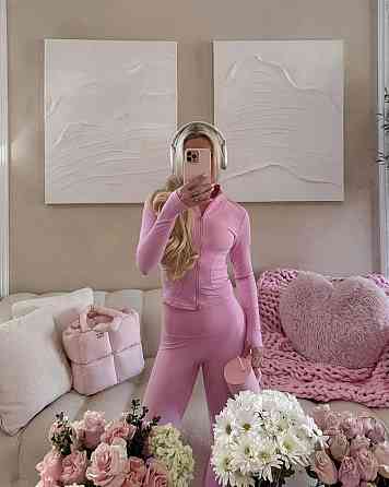 Жіночий стильний костюм із якісного мікродайвінгу Рожевий, 42/44 Одеса