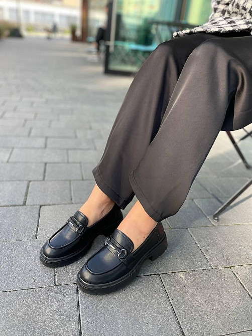 PLPS Лоферы женские PLPS черные натуральная кожа 36-41 (R035-1) Коломия - фото 2