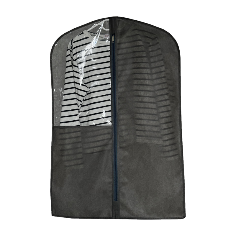 Чохол для верхнього одягу з прозорою ПВХ вставкою 90х60 см HCh-90-grey (Сірий) Суми - фото 2