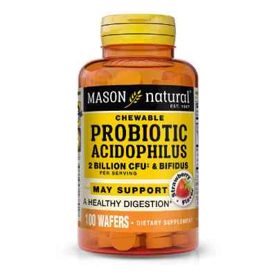 Пробіотики Mason Natural Пробіотики 2 млд ДЕЯ, смак полуниці, Probiotic Acidophilus W (MAV16891) Вінниця