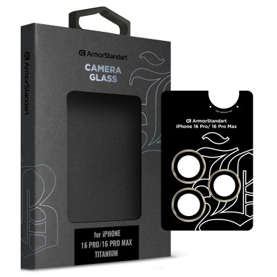Стекло защитное Armorstandart for Camera Supreme BI iPhone 16 Pro/16 Pro Max Titanium (ARM79423) Винница - изображение 1