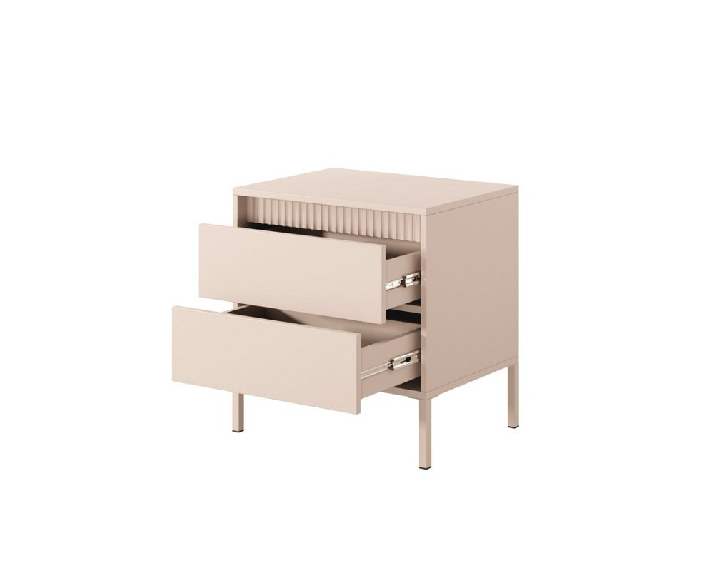 Тумба прикроватная Perfect Home Сенсо / Senso 2S/53 с 2 ящиками Беж (PFH-092035) Днепр - изображение 2