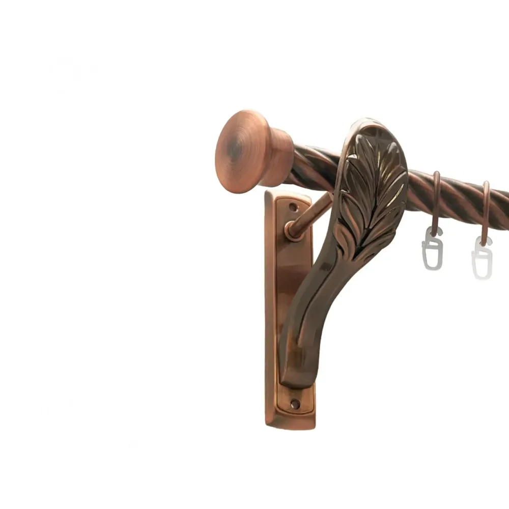 Карниз Orvit Дуо металевий однорядний ретро скручена труба кільце металеве Мідь 25 мм 300 см (00-00021794) Львів - фото 1