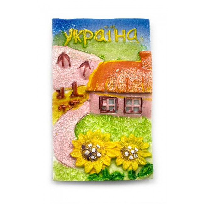 Магніт на холодильник сувенірний Будиночок Київ - фото 1