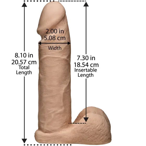 Фалоімітатор Doc Johnson Vac-U-Lock - 8 Inch ULTRASKYN Cock White, діаметр 5,1 см Львів