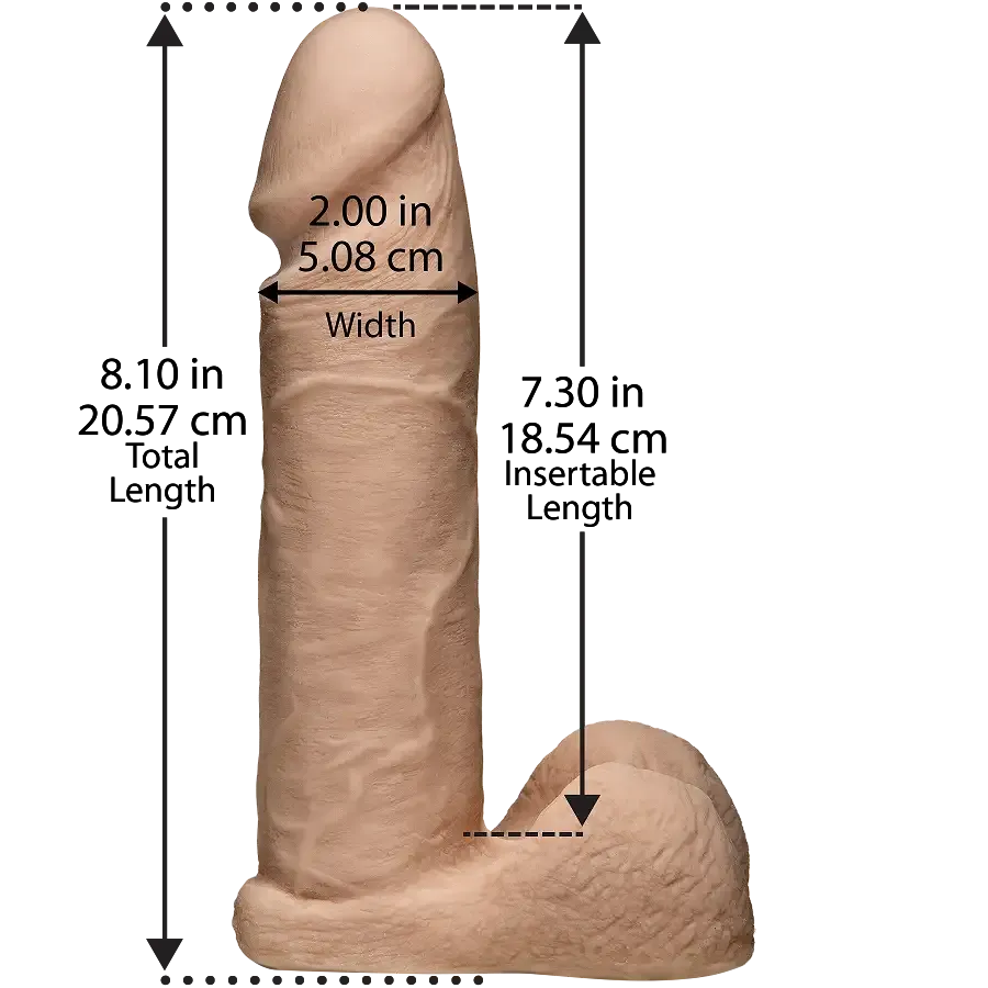 Фалоімітатор Doc Johnson Vac-U-Lock - 8 Inch ULTRASKYN Cock White, діаметр 5,1 см Львів - фото 2