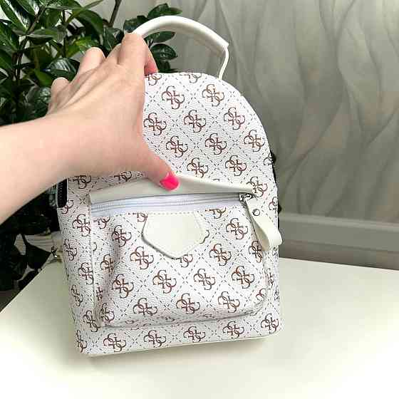 Жіночий рюкзак класичний брендовий. Жіночий маленький брендовий рюкзак Білий 816 Київ