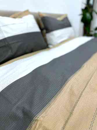 Ecotton Комплект постільної білизни Ecotton полуторний 150х215 см в полоску сірий (20004АВ) Коломыя